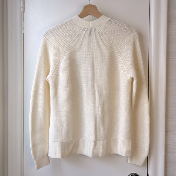 Banana Republic Organic Cotton Open Front Cardigan Cream - Picture 3 of 10